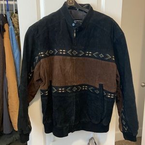 Vintage leather southwestern jacket